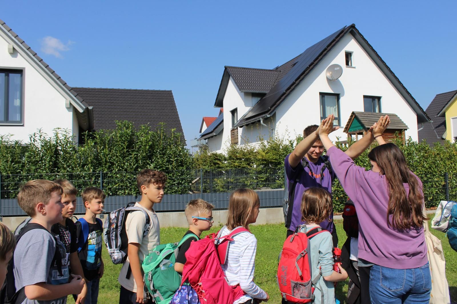 Die Klasse 5f mit ihren Tutoren