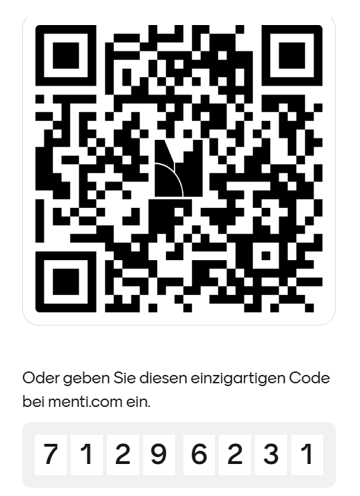 Mentimeter QR Code für Fundsachen